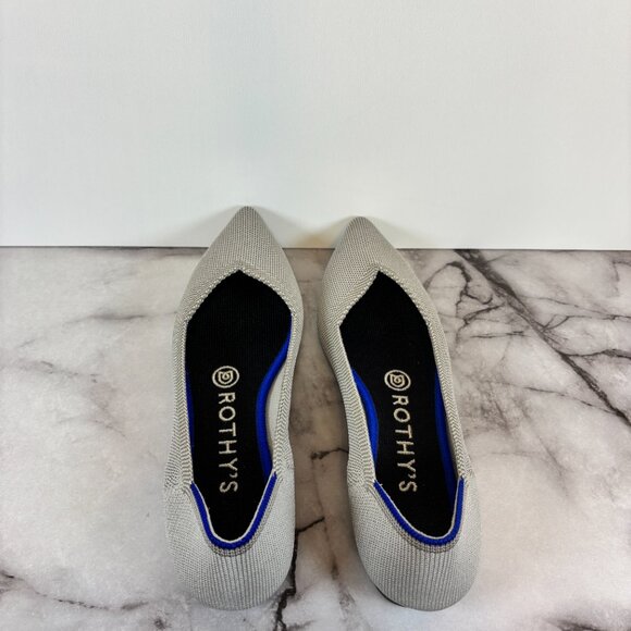 Rothy's The Point Dove Gray Knit Ballet Flats Women's Size 6.5 - Picture 7 of 9